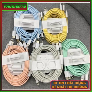 Cáp sạc nhanh PD C to cáp sạc IP dây dù 1m cho điện thoại iP đời cao