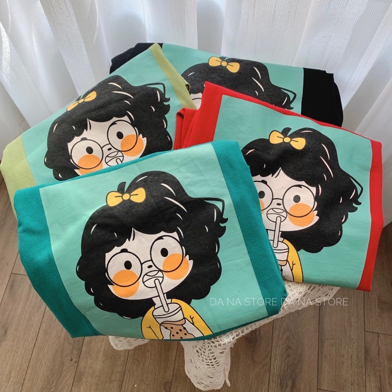 Áo thun nam nữ form rộng in hình chibi