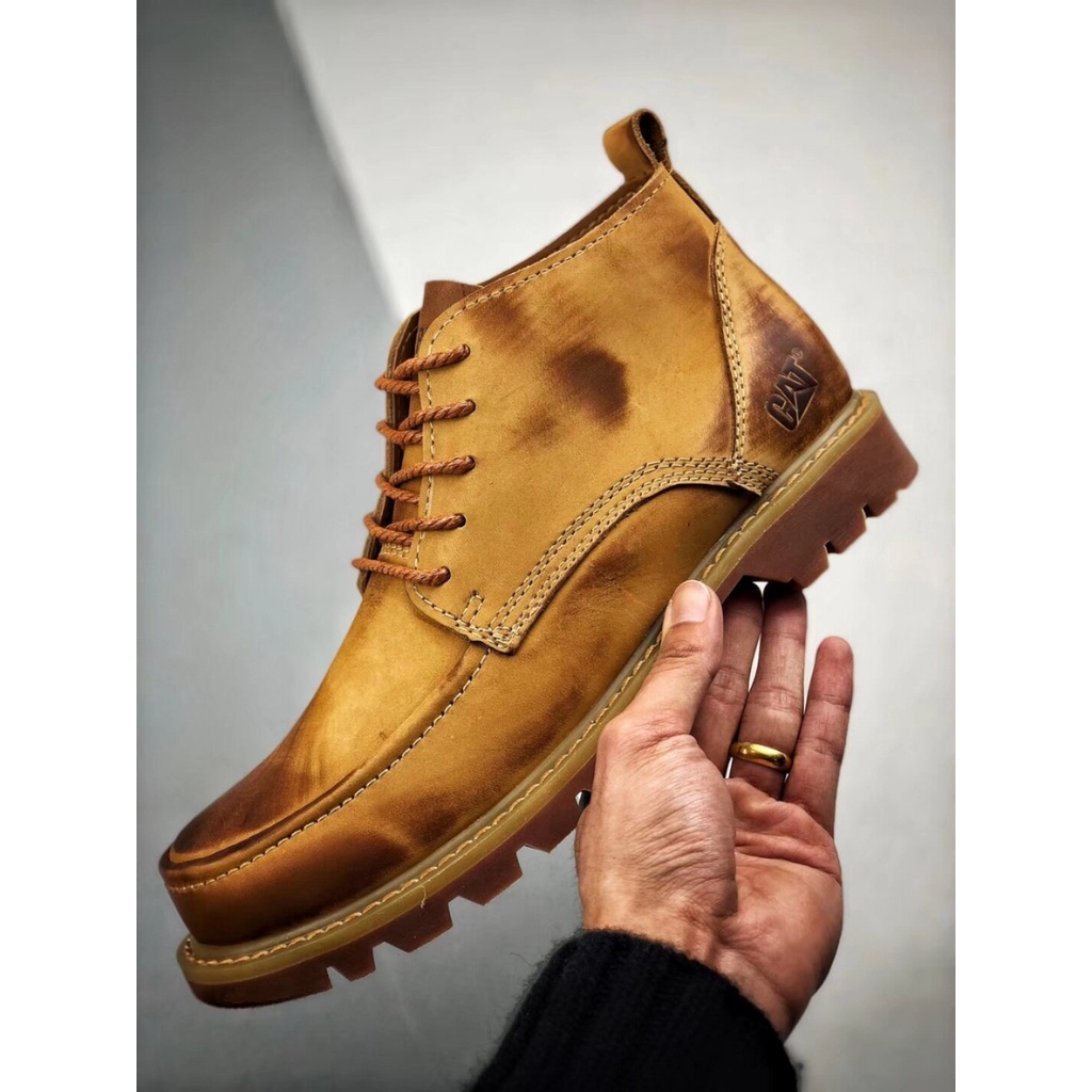 Original Caterpillar CAT Men's Footwear Work Genuine Leather Boot Shoes 165008