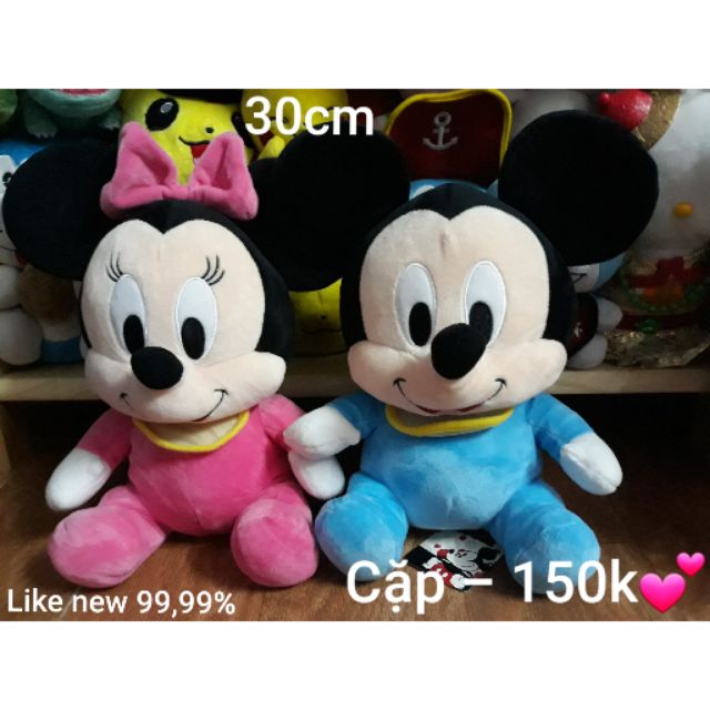 Cặp Mickey baby size to 30cm ko tính tai & chân, hàng chính hãng Disney, mới 99% - 150k🐹🐾🐾🐾🐹