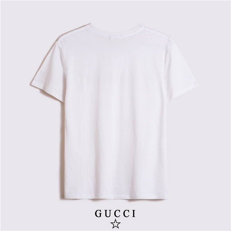 Gucci Couples Fashion Cotton T-shirt Classic Printing Casual Short Sleeve Tops Unisex Plus Size S-XXL Tee