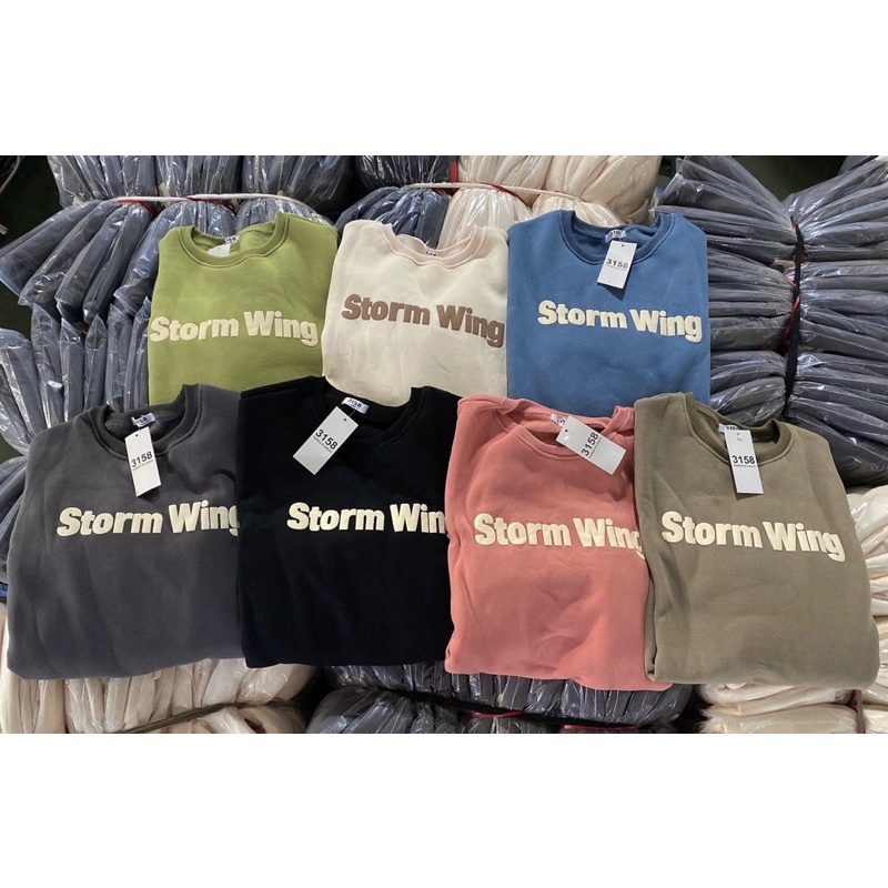 [ Rẻ vô địch ] ÁO NỈ CỔ TRÒN FORM RỘNG TAY BỒNG - STORM