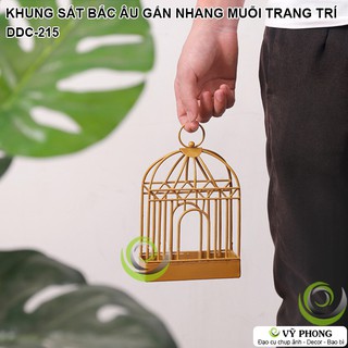 KHUNG LỒNG SẮT GẮN NHANG MUỖI LỒNG SẮT VINTAGE PHONG CÁCH BẮC ÂU NORDIC DECOR TRANG TRÍ ĐẠO CỤ DDC-215