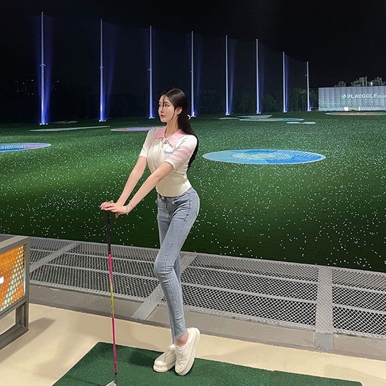 Áo thun ZHELIHANGFEI cổ polo tay ngắn màu tương phản thời trang mùa hè năng động cho nữ