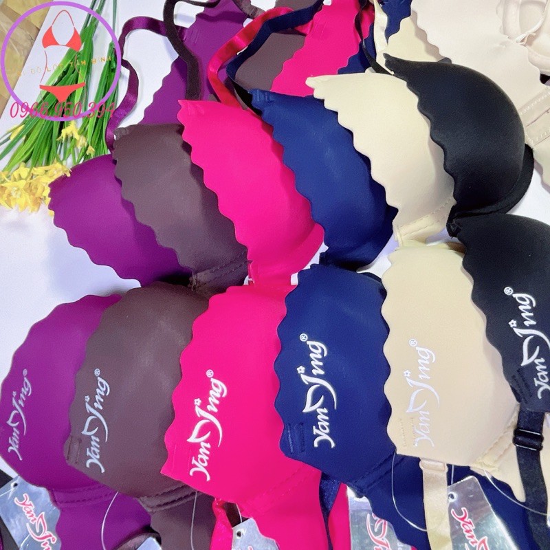 Áo lót áo ngực su đúc bàn tay nâng ngực viền lượn sóng MS904