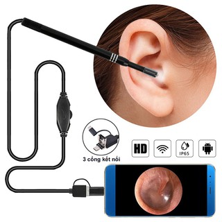 Bộ Lấy Ráy Tai Cao Cấp 3 Trong 1 Soi Tai Mũi Miệng