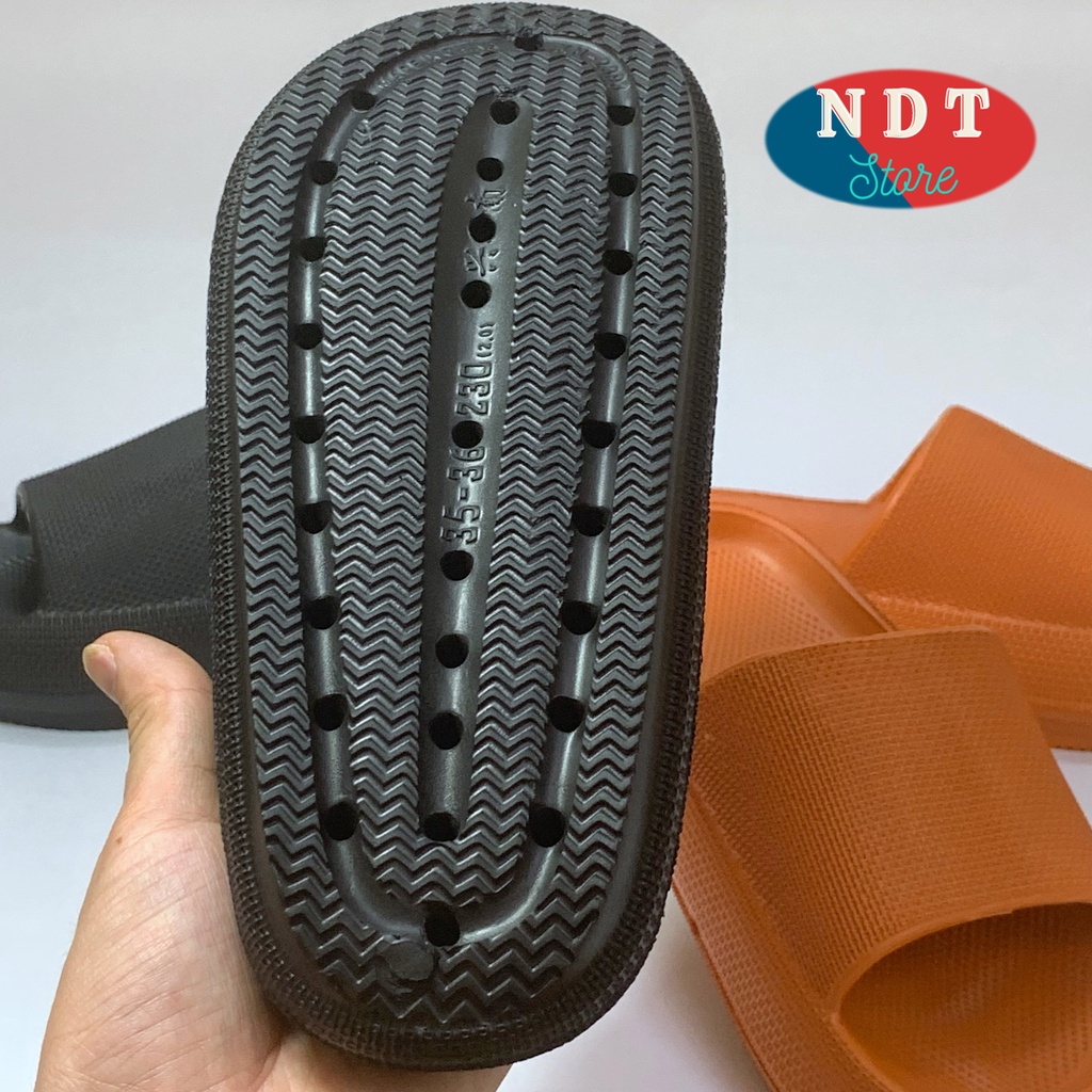 Dép Quai Ngang,Bánh Mì thông hơi Nam,Nữ ulzzang độn đế 4 cm đúc nguyên khối, siêu nhẹ, siêu êm, chống trượt
