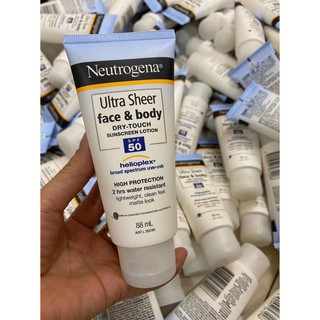 Kem chống nắng Neutrogena Ultra Sheer Face & Body Lotion SPF50+ 88mL