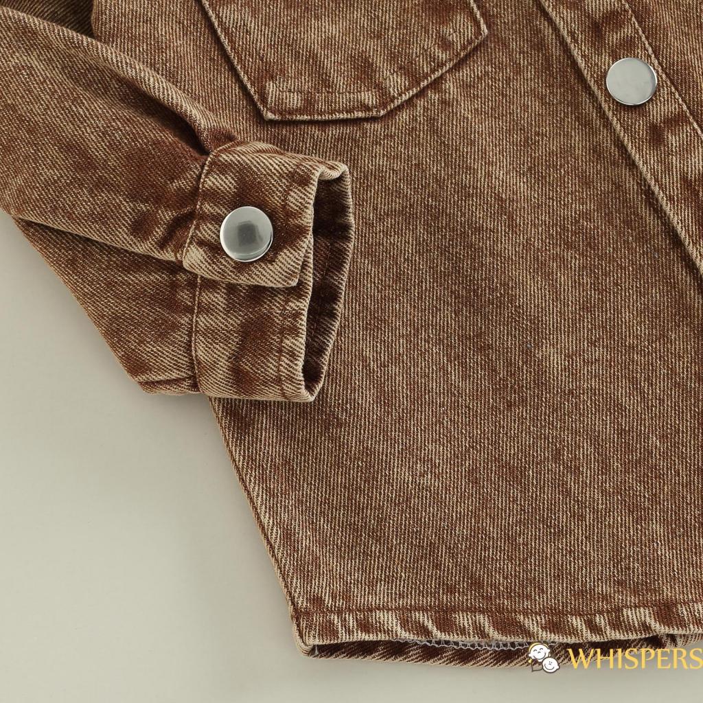 Áo Khoác Denim Tay Dài Thời Trang Cho Bé Trai 1-6 Tuổi