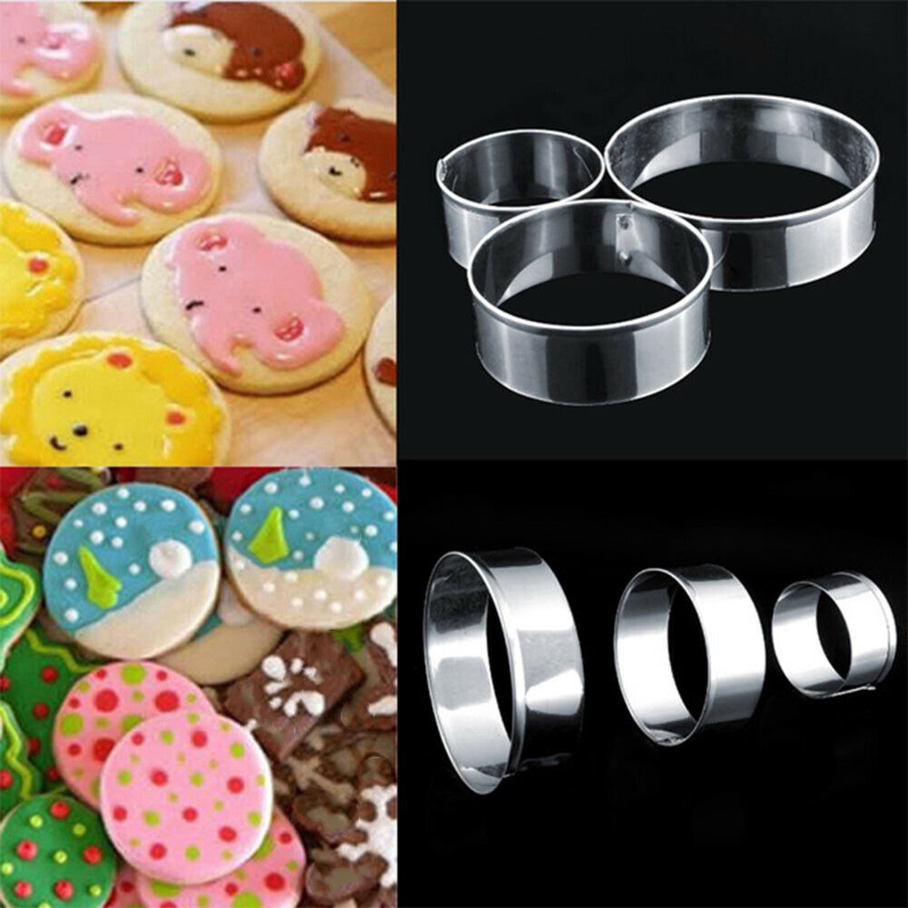 Set 5 Khuôn Cắt Bánh Quy Hình Tròn Sáng Tạo
