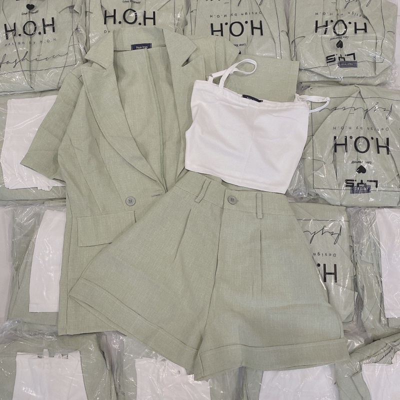 Set vest xanh mạ 3 món | BigBuy360 - bigbuy360.vn