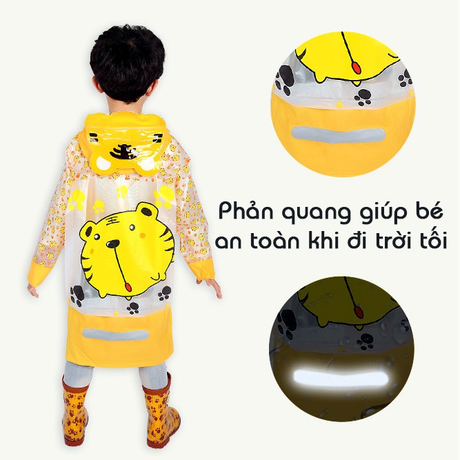 Áo mưa in hoạt hình cho bé AM0202