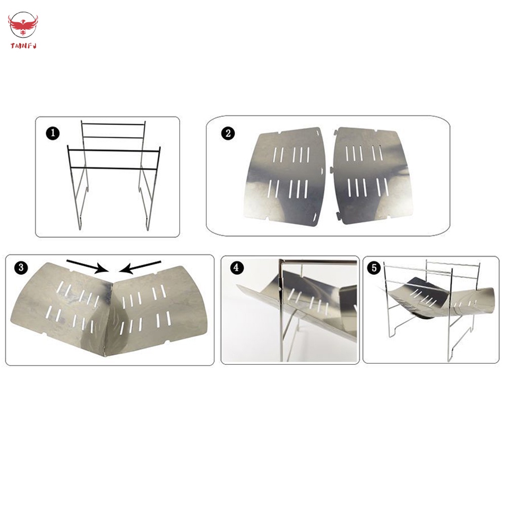 Bếp Than Mini Hình Vuông Có Thể Gấp Gọn Mang Theo Khi Đi Dã Ngoại