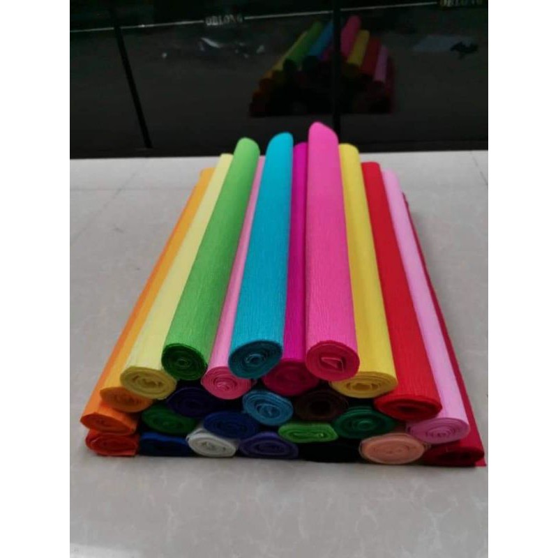 Giấy nhún gấp hoa cuộn 50cm x 250cm