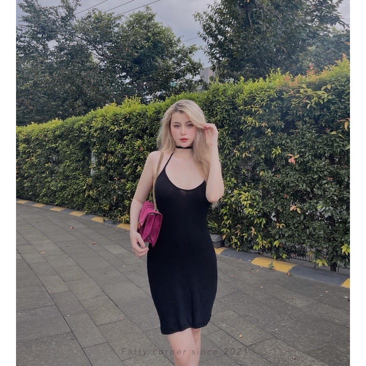 Đầm body BIGSIZE kiểu dáng dây rút cổ cho nàng mũm mĩm FATTYTA