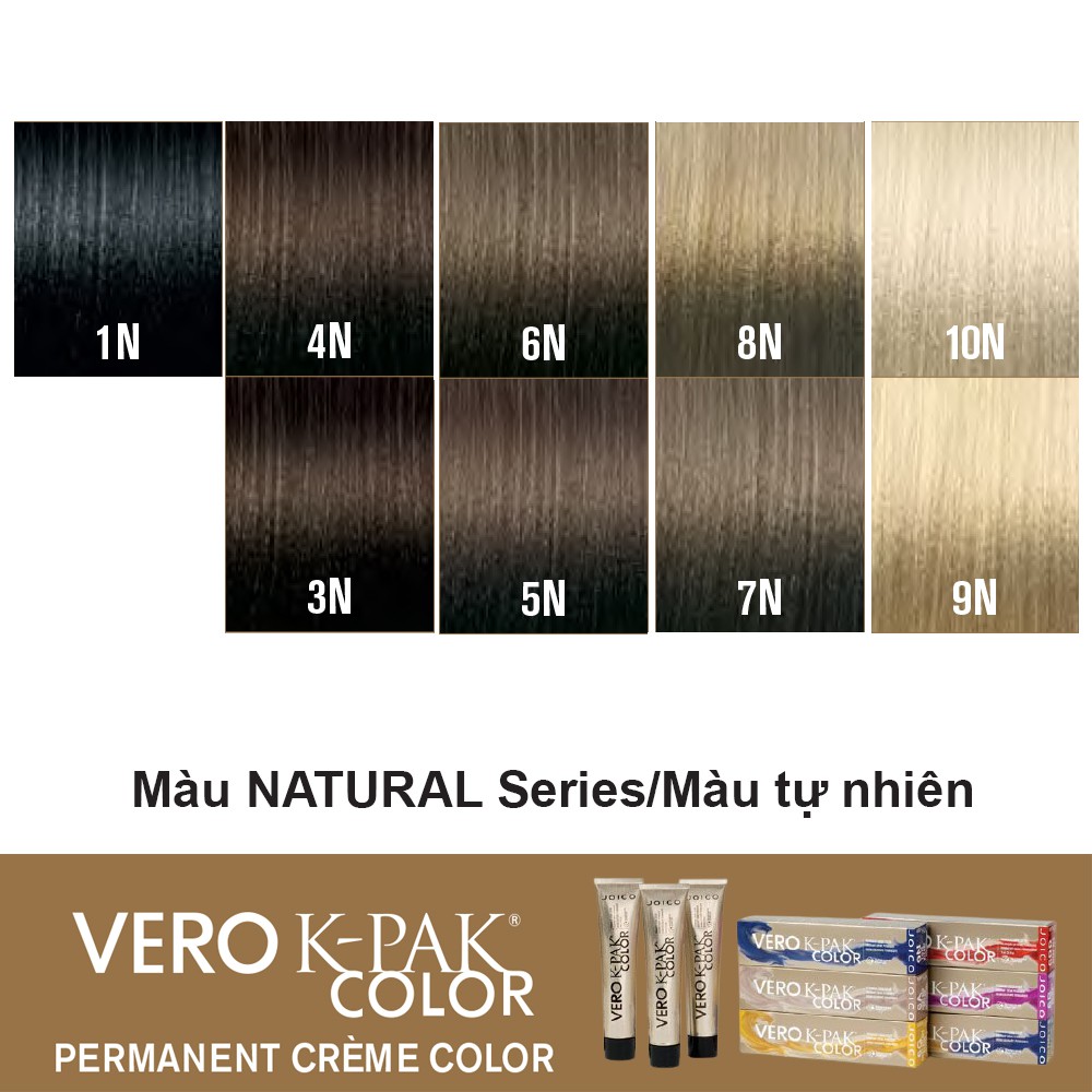 Natural Series - Màu nhuộm tóc JOICO Vero K-Pak Color 74g ( Tông màu tự nhiên )