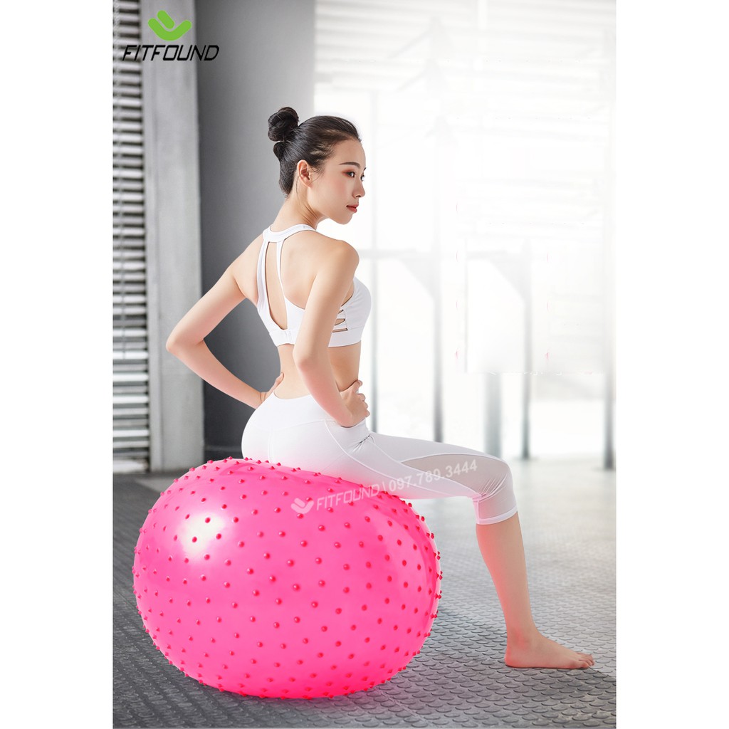 Bóng tập gym yoga gai massage cỡ 65 cm