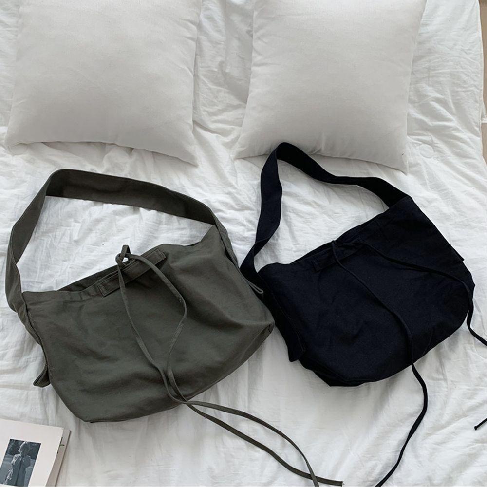 Túi Đeo Vai Vải Canvas Thiết Kế Xinh Xắn Cho Học Sinh