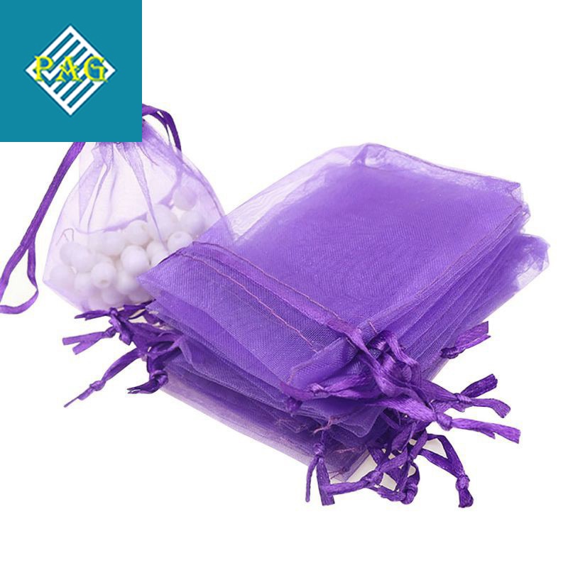 Túi vải voan có dây rút đựng vòng, mỹ phẩm, trang sức size 7 x 9 cm