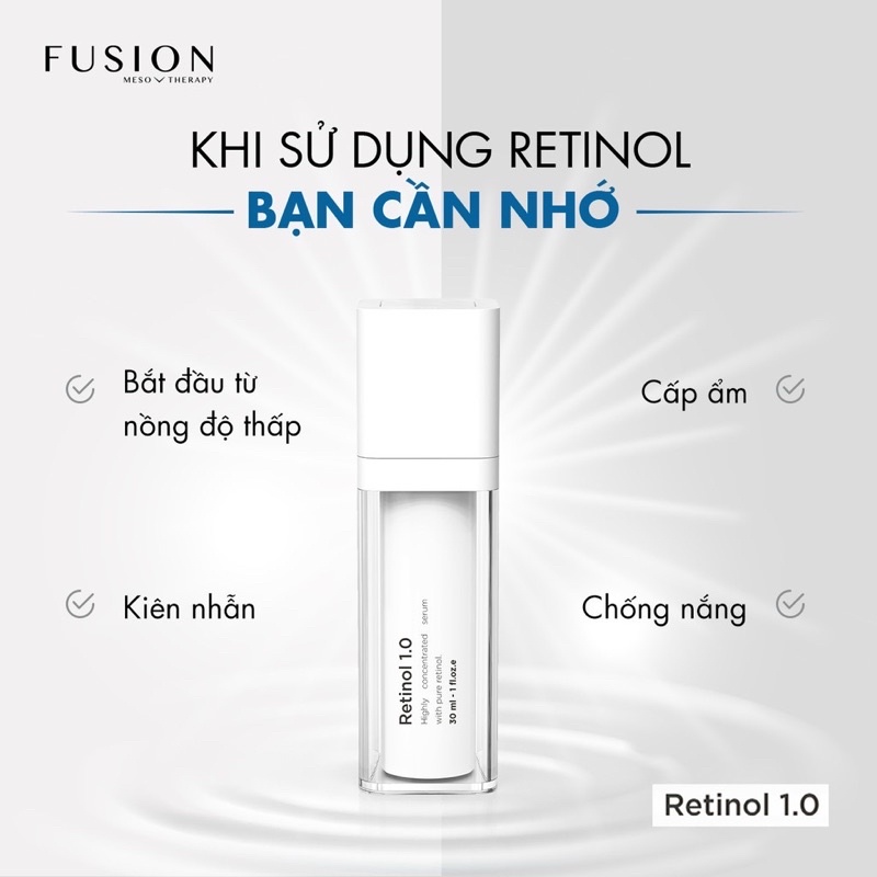 Serum Fusion Retiol 1.0 30ml - Cải Thiện Tình Trạng Mụn, Thâm Nám - Tic Medical Sincare
