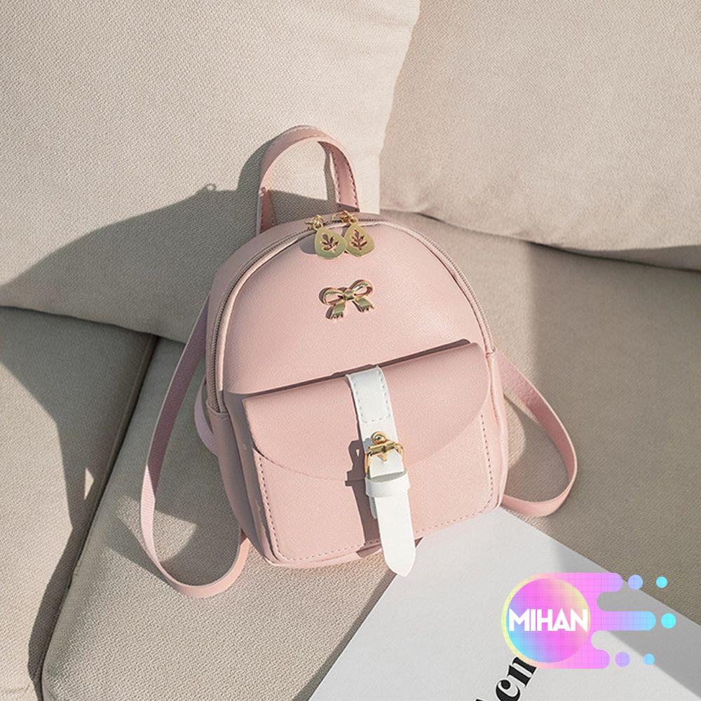 Ba Lô Da PU Mini Nhiều Màu Sắc Dễ Thương Cho Nữ