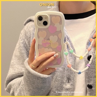 Ốp điện thoại Onion Love Story kèm dây cho iPhone 11 12 13 Pro ProMax