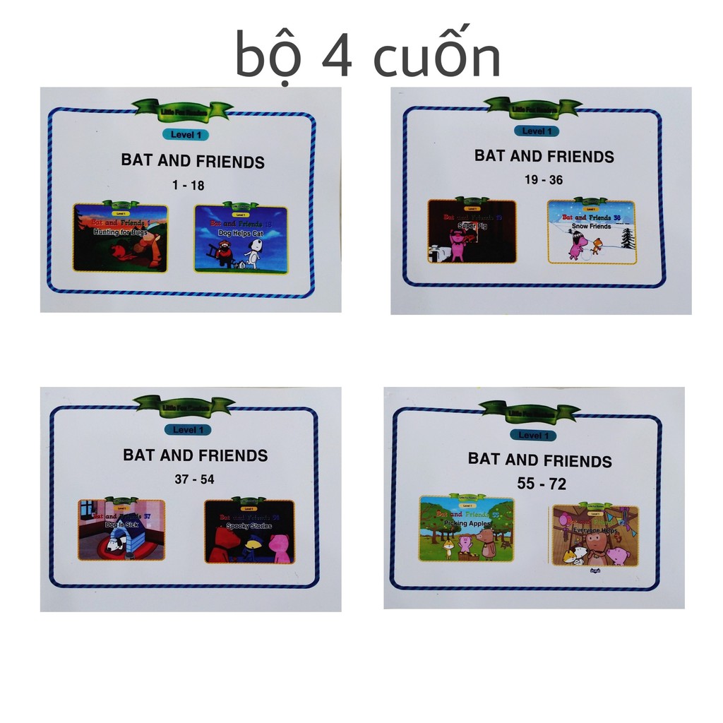 Sách - Little fox Bat and friends ( 4 cuốn )
