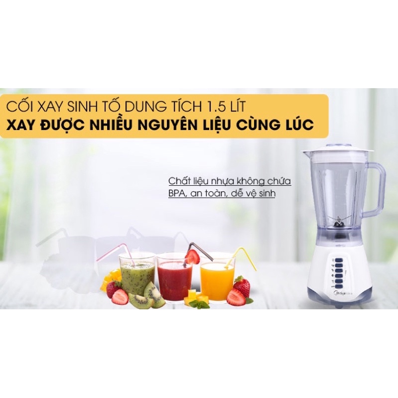 Máy xay sinh tố MIDEA MJ-BL50, (Hàng chính hãng - Bảo hành 12 tháng)