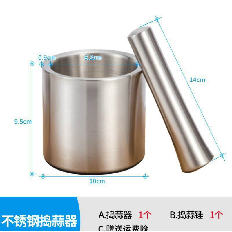 Bộ chày cối inox 304 mini siêu bền siêu tiện dụng