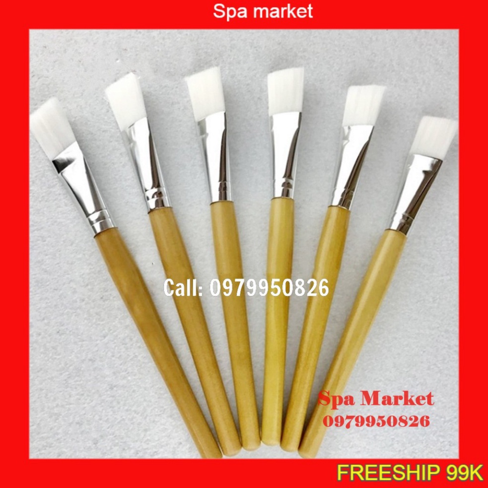 50 Cọ chổi cán gỗ đắp quét mặt nạ