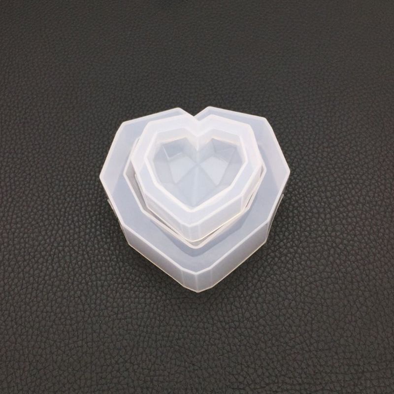 Khuôn silicone dùng tự làm mặt trang sức hình trái tim độc đáo