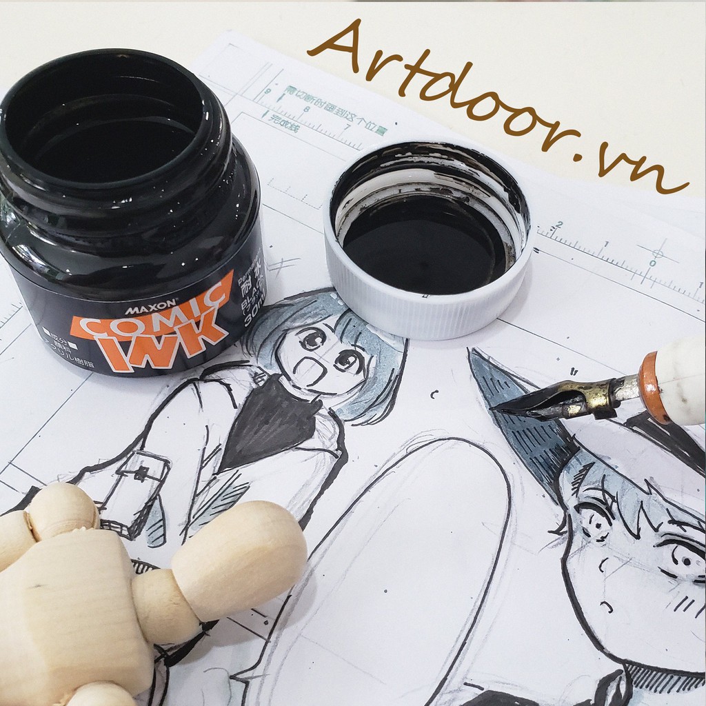 [ARTDOOR] Mực vẽ truyện tranh HOLBEIN Maxon Manga (nhiều màu, 30ml)