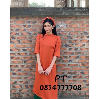 [ÁP MÃ GIẢM GIÁ 50K] Áo dài đẹp_áo dài cách tân lụa tây thi cao cấp cổ đính trai siêu siêu đẹp