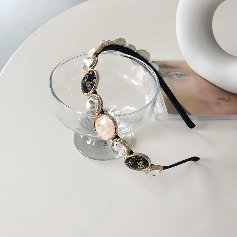 Băng đô cài tóc đính đá và ngọc trai nhân tạo phong cách Hàn Quốc mới