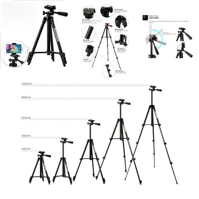 Tripod Giá Đỡ Điện Thoại 3 Chân Đa Năng làm gậy chụp hình - Tripod máy ảnh dùng để Quay Phim, livestream