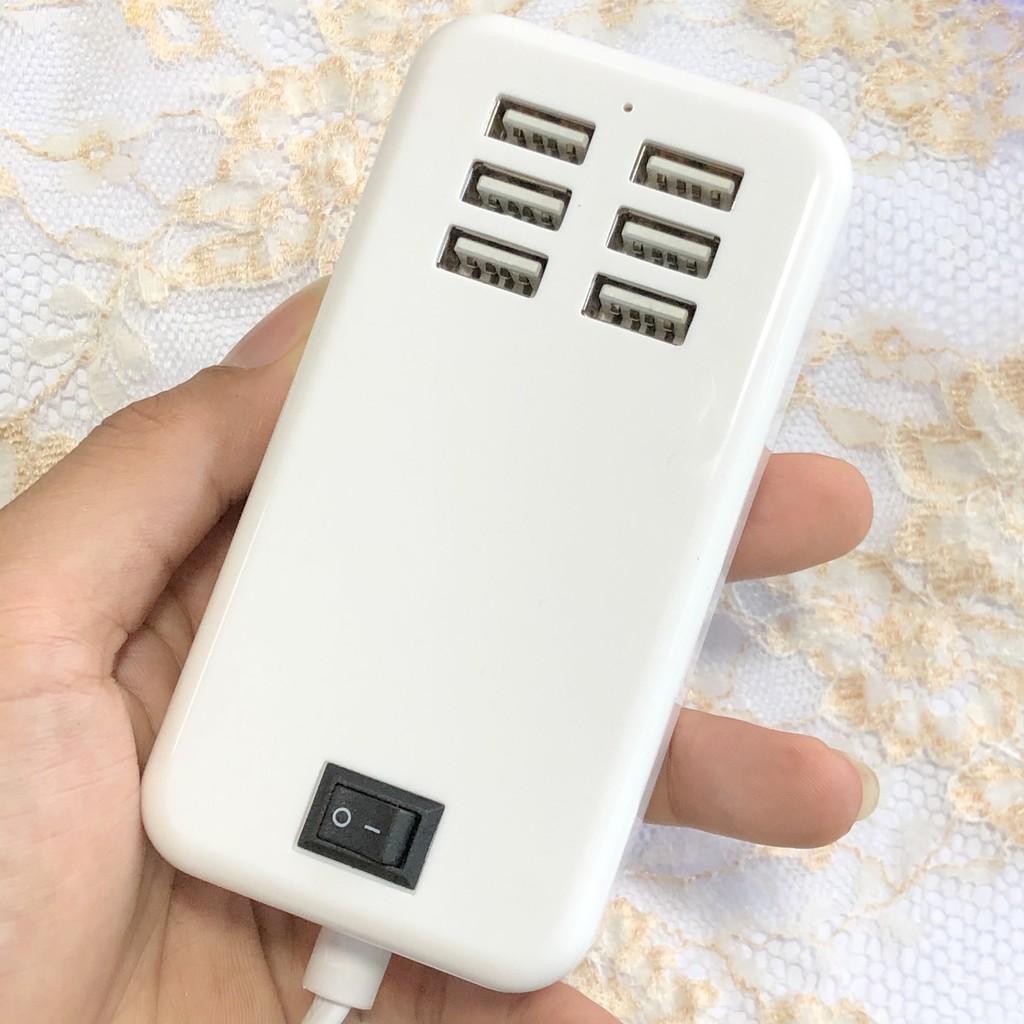 Ổ điện 6 cổng sạc đa năng, cóc sạt 6 usb 2 ổ điện 3 chân, 3 sạc usb 2,4A, kiêm sạc không dây