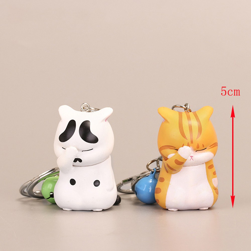 Móc khóa hình mèo con xinh xắn tùy chọn màu sắc