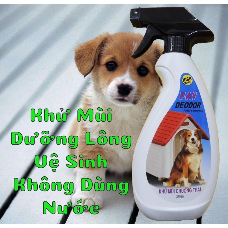 Xịt Khử Mùi Chuồng Trại FAY DEODER mùi thơm dễ chịu, an toàn cho thú cưng, Khử mùi chuồng chó mèo Thỏ chuột Hamster