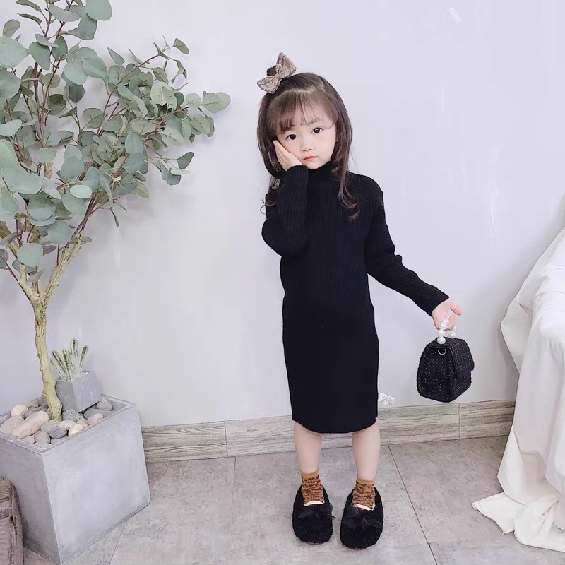 Sét váy len Body+ áo khoác lông ngoài bé gái 8-28kg