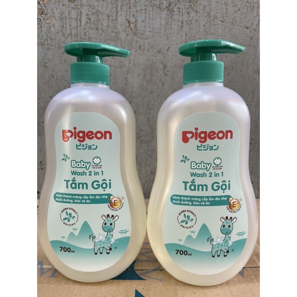 Tắm Gội Pigeon 2 In 1 Baby 700ml(Mầu Xanh)