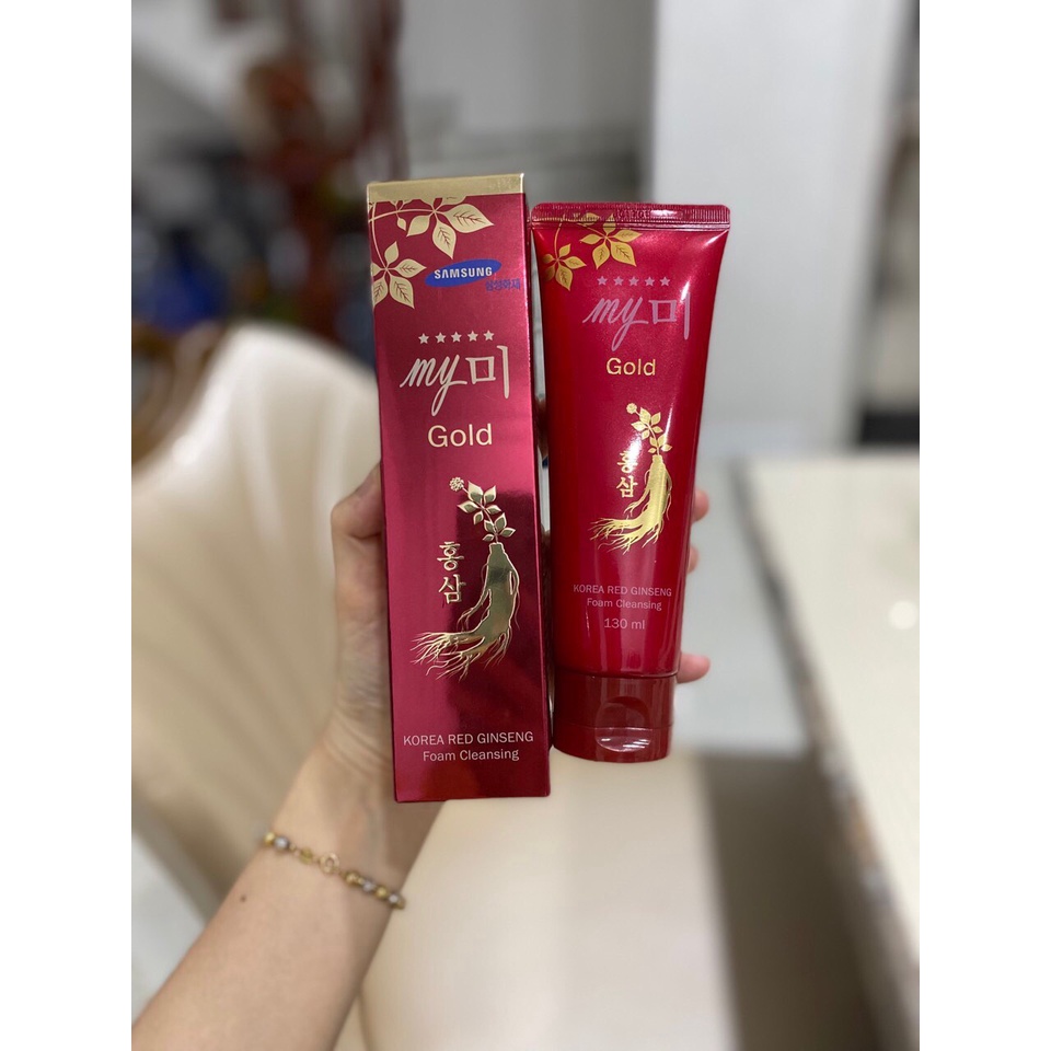 Sữa rửa mặt HỒNG SÂM ĐỎ MY ME GOLD Korea Red Ginseng Foam Cleanser 130ml