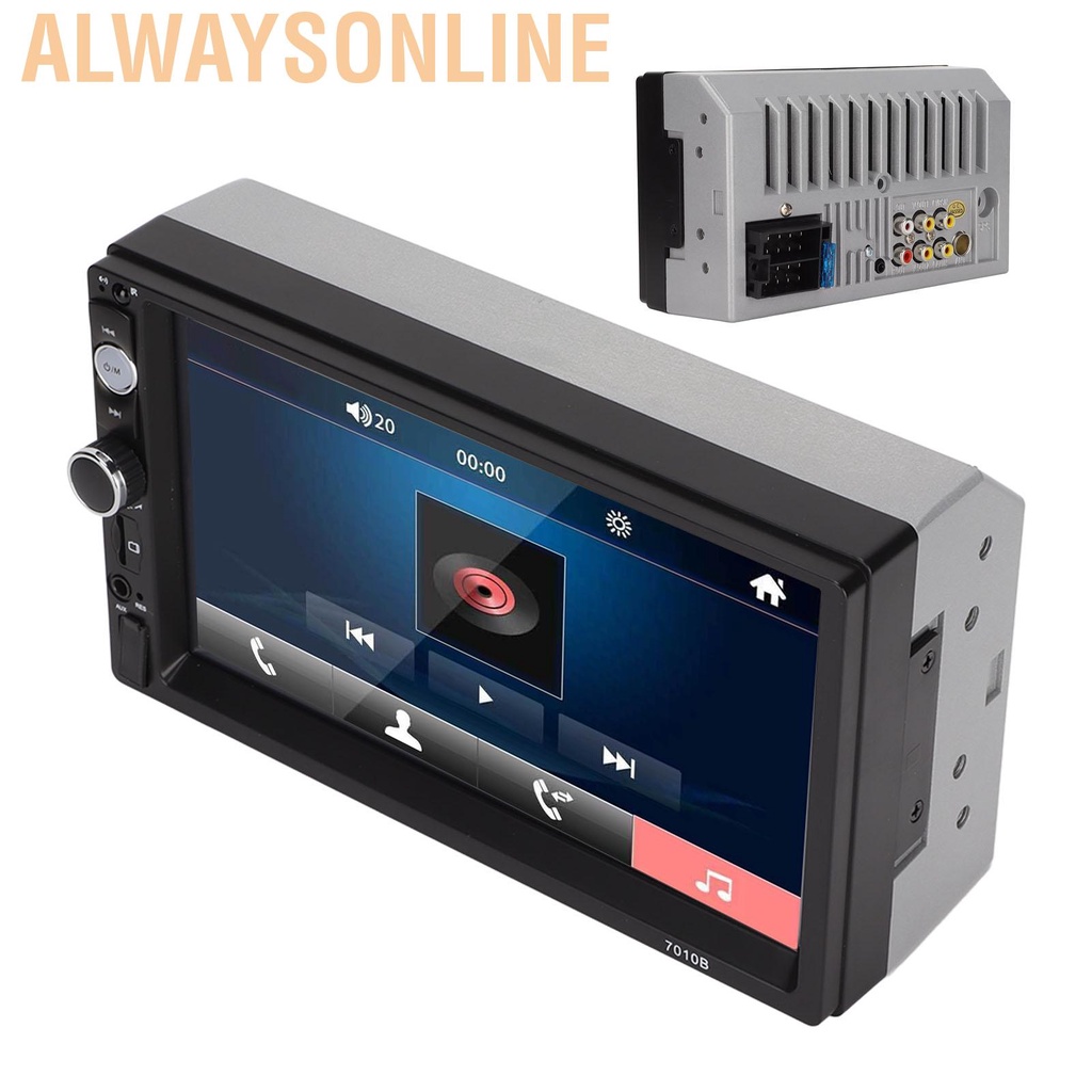 Alwaysonline 7in Car MP5 Player Multimedia Stereo Receiver Bluetooth Mirror Link with Remote Control for Android