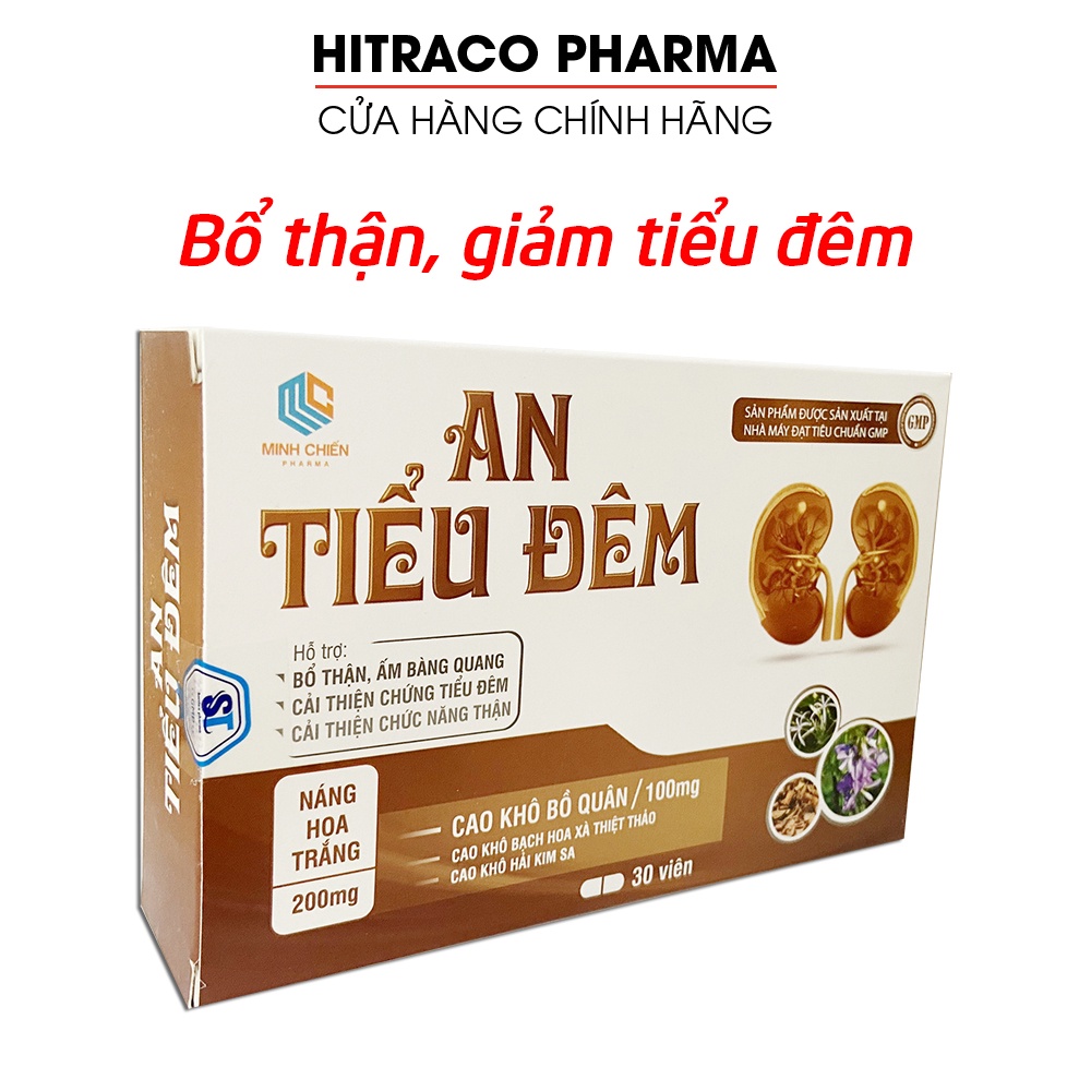 An Tiểu Đêm thảo dược giúp bổ thận, giảm tiểu đêm, tiểu đục, tiểu nhiều lần - 30 viên [An Tiểu Đêm vỉ nâu]