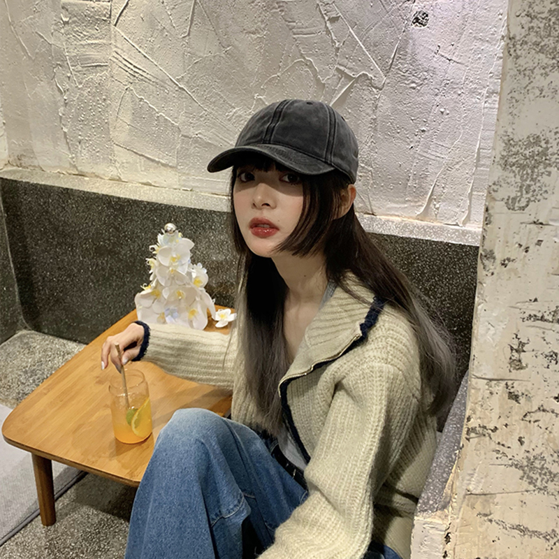 Mũ Lưỡi Trai Chất Liệu Cotton Màu Trơn Phong Cách Retro
