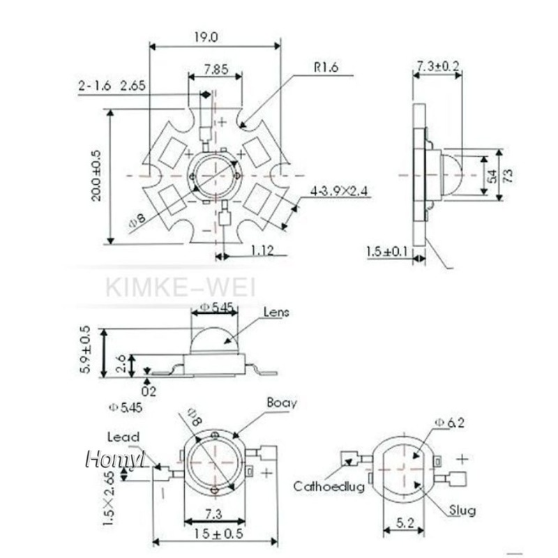 Set 10 Tấm Nhôm Tản Nhiệt 1w / 3w / 5w Gắn Đèn Led Tiện Dụng | BigBuy360 - bigbuy360.vn