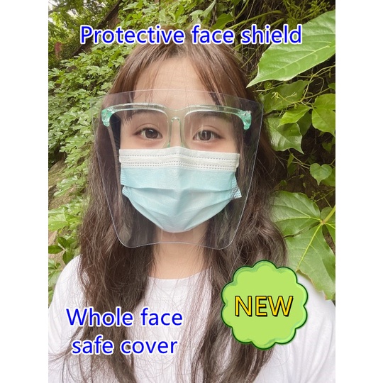 Kính che mặt phòng dịch full face, mặt nạ phòng chống Covid-19 Face Shield, kính chắn giọt bắn,kính trong suốt chống yasuo