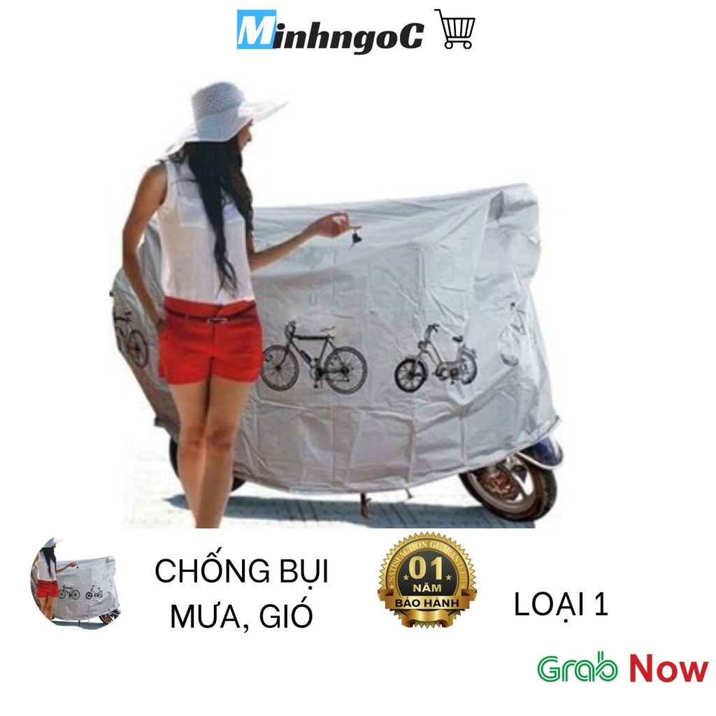 BẠT PHỦ CHE NẮNG CHE MƯA CHO XE MÁY XE ĐẠP CAO CẤP  - Siêu Thị Minh Ngọc