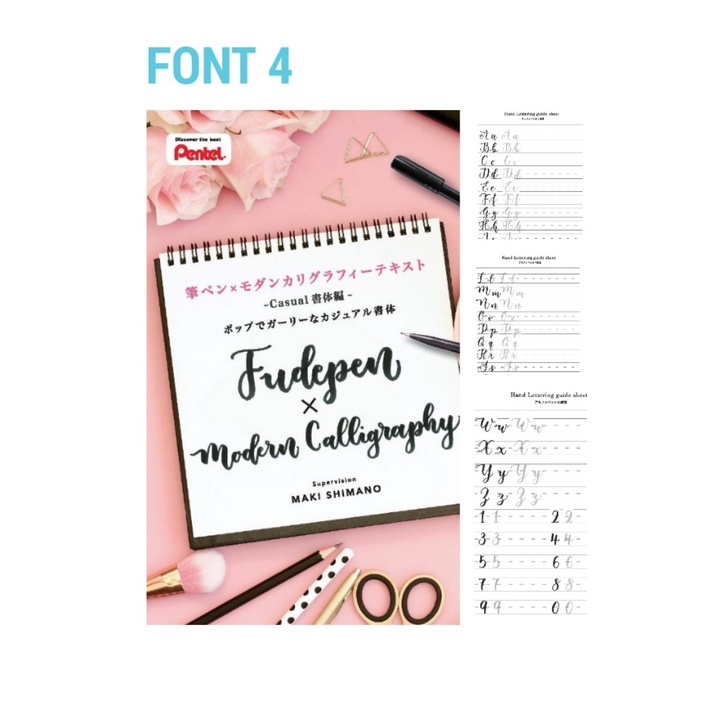 COMBO 3 font worksheet tập viết chữ calligraphy cho người mới bắt đầu (Font 2, 3, 4)