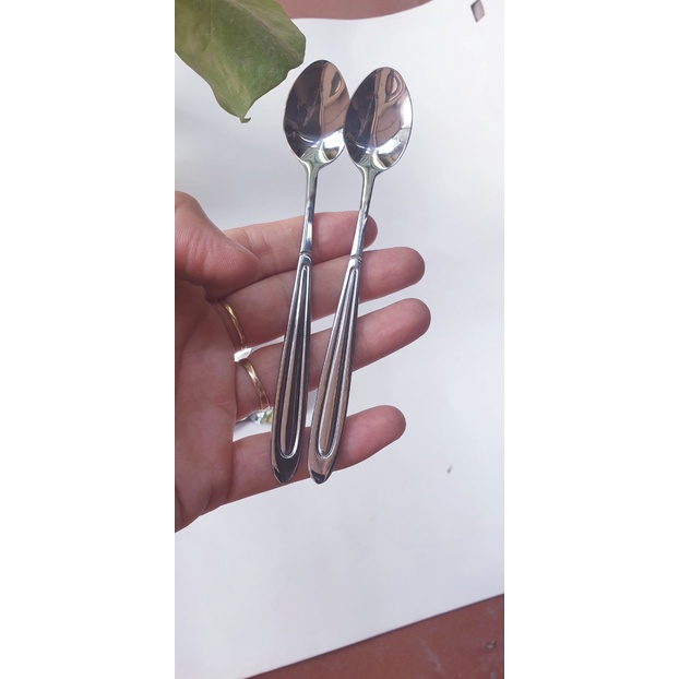 Bộ 6 thìa cafe, ăn sữa chua cho nhà hàng Inox 304 xịn xò sáng bóng KT:14x2.5cm (ảnh thật shop chụp)