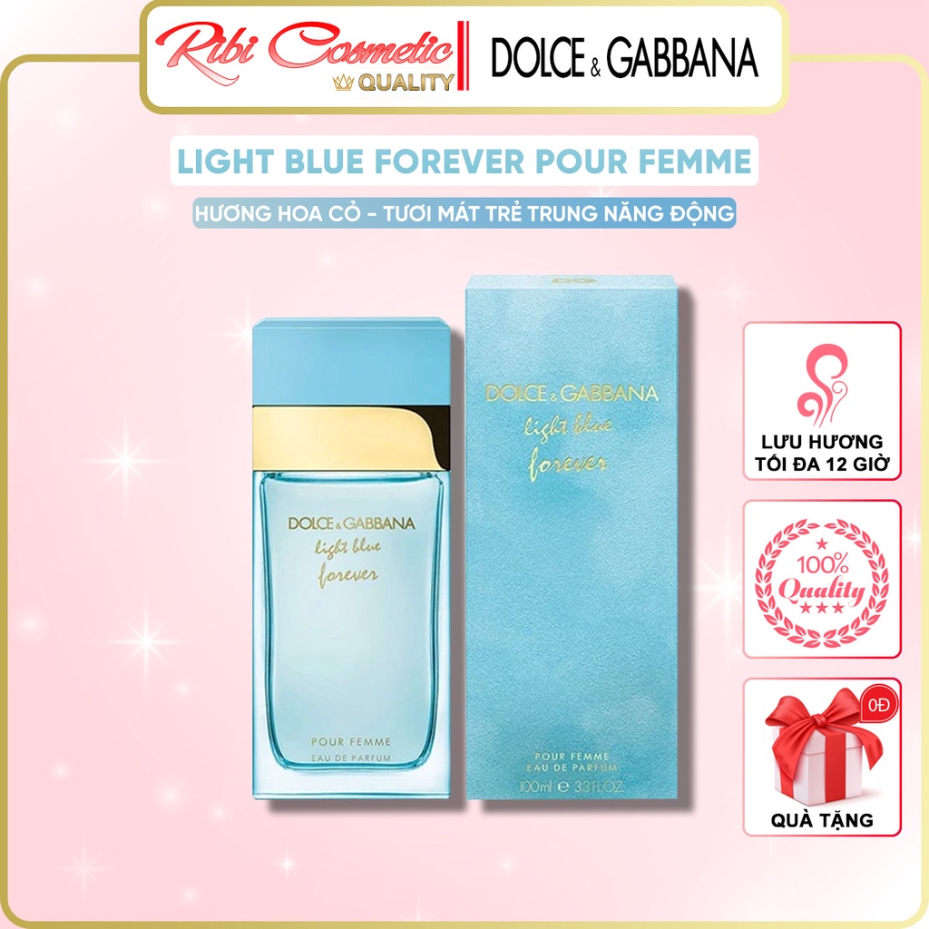 Nước hoa nữ D.G Light Blue Forever pour Femme EDP Ribicosmetics